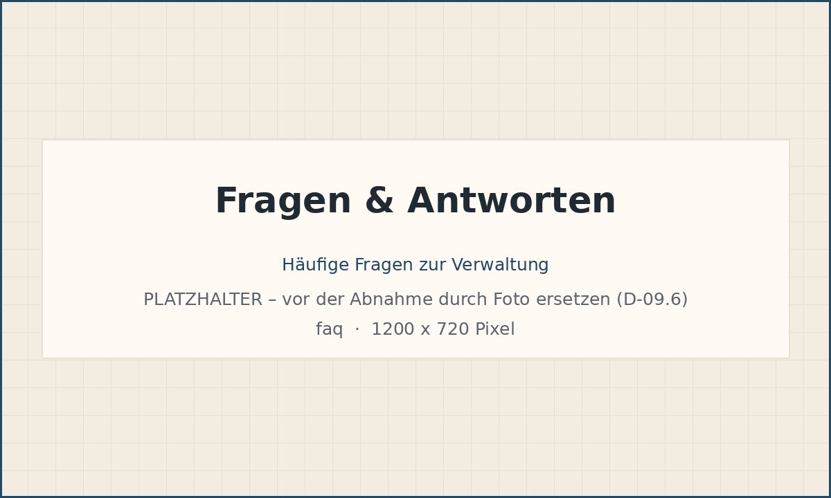 Häufige Fragen zur Hausverwaltung – Bild folgt