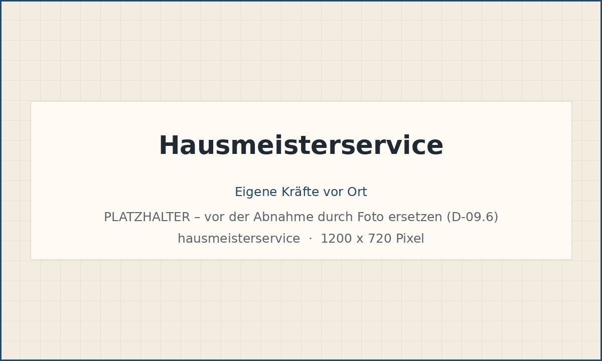 Hausmeisterservice mit eigenen Kräften – Bild folgt
